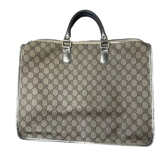 RARE! GUCCI GG Joy Supreme Portfolio Shoulder Bag Guccissima Coated Metallic - Picture 9 of 16